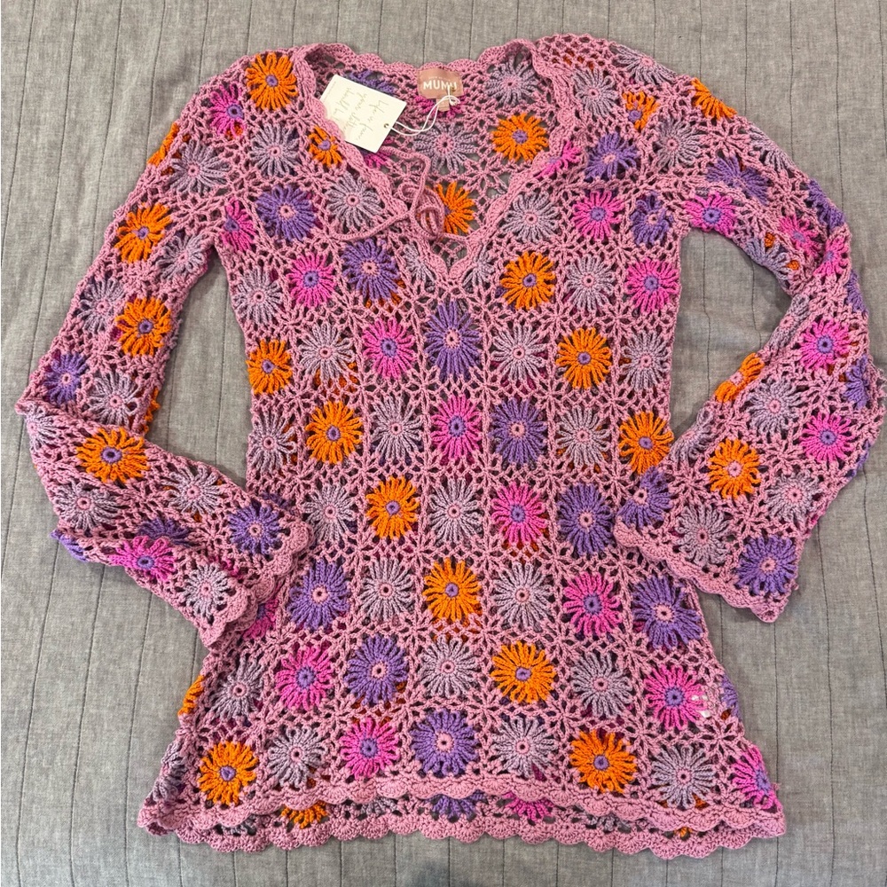 Show Me Your MuMu vacay mini Crochet Swim Coverup